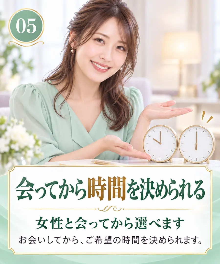 会ってから時間を決められる